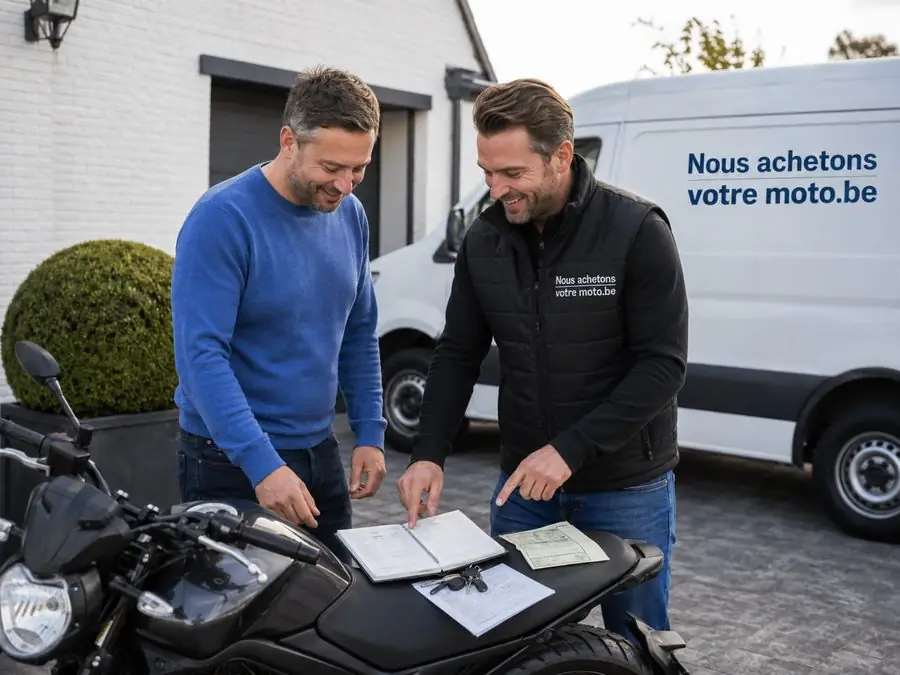 Checking the motorcycle's paperwork